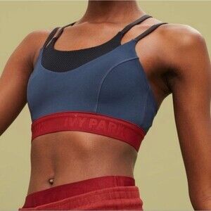 Ivy Park Women's Colorblock Double Layer Sports Bra Size Small
